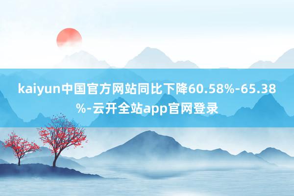 kaiyun中国官方网站同比下降60.58%-65.38%-云开全站app官网登录